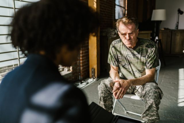 Veteran with PTSD getting therapy from Shieldmee.